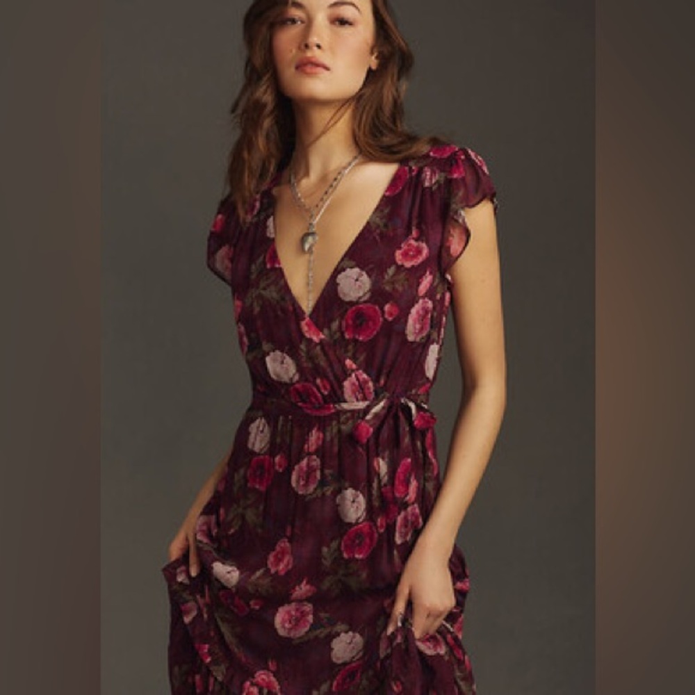 PAIGE Terrazza Floral Midi Dress, size 6, NWT 🌹 - Picture 2 of 8